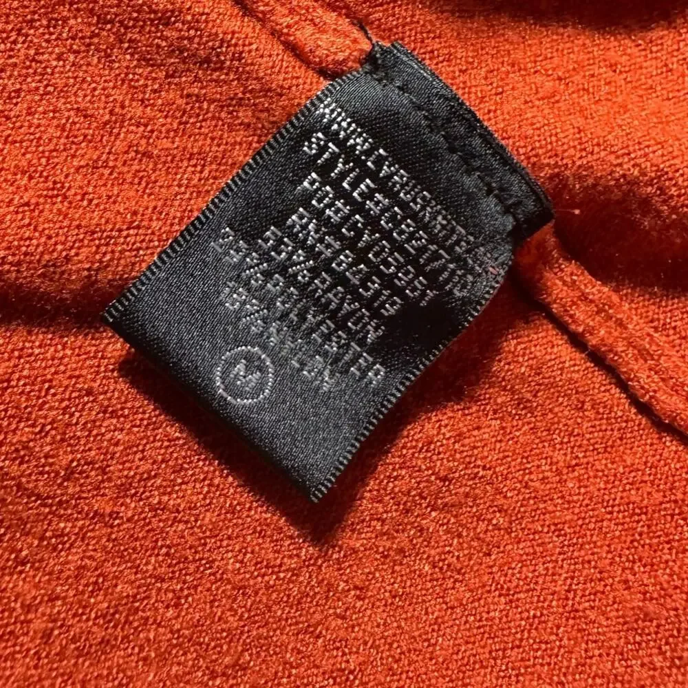 Cyrus Womens M Open Front Hooded Cardigan Cozy Casual Spooky Season Orange Knit